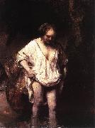 REMBRANDT Harmenszoon van Rijn Hendrickje Bathing in a River Norge oil painting reproduction
